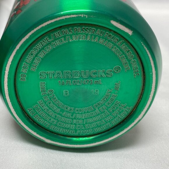 Starbucks 2019 Holiday Confetti Insulated 16oz Tumbler Set Of 2 Stainless Steel - Picture 3 of 12